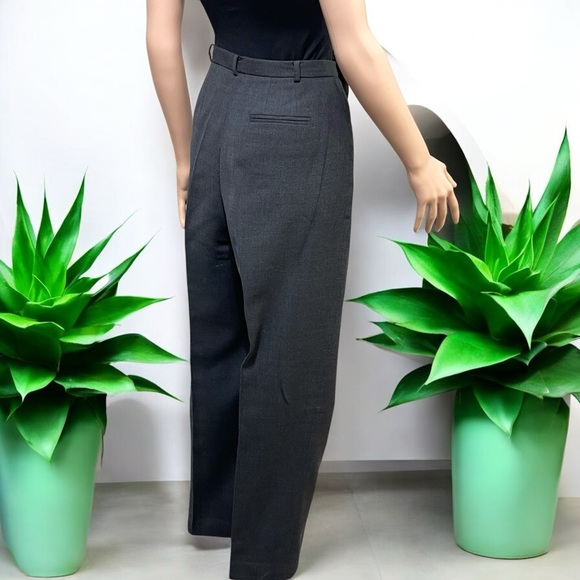 Liz Claiborne Collection Wool Gray High-Waisted Trousers - Picture 12 of 16